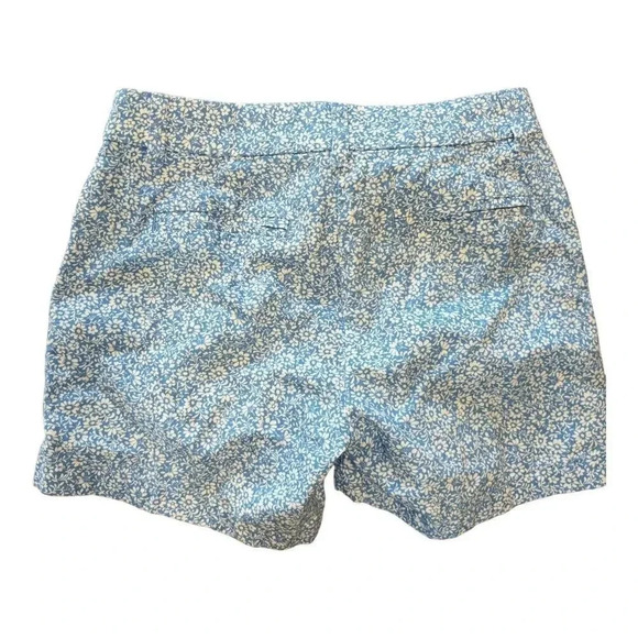 J Crew Womens Size 00 3 1/2" Inseam Flat Front Chino Shorts Blue Patterned - Picture 6 of 8